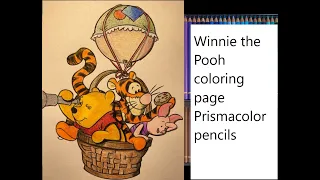 Winnie the Pooh | Coloring page | Prismacolor pencils