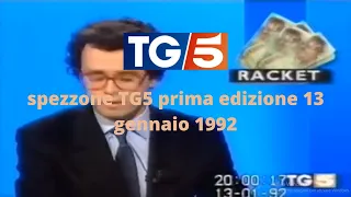 Spezzone TG5 prima edizione del 13/1/1992