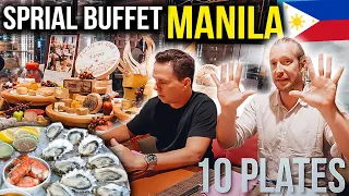 FOREIGNERS react to LEGENDARY MANILA Spiral Buffet (it has it's own cheese room!!!)