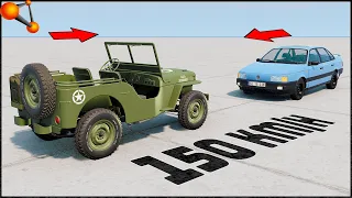 WILLYS MB vs VW PASSAT B3! 150 Km/H CRASH TEST! - BeamNg Drive