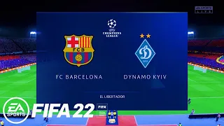 FIFA 22 - FC Barcelona vs Dynamo Kyiv UEFA Champions League Group Stage 2021/22 | Next-Gen Gameplay