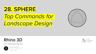 28. SPHERE | Rhino Commands for Landscape Design