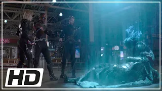 "Steve, Black Widow y Falcon v.s Proxima Midnigth y Corvus Glaive" - Clip (HD) | Avengers: IW (2018)