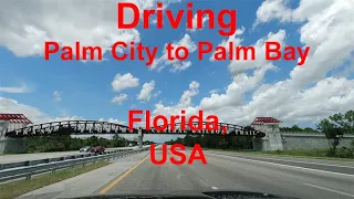 Driving from i95 Rest Area Palm City to Palm Bay FL USA