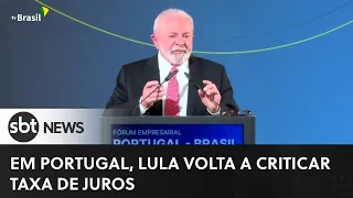 Em Portugal, Lula volta a criticar taxa de juros | #SBTNewsnaTV (25/04/23)