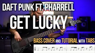 Daft Punk - Get Lucky | BASS COVER and TUTORIAL with TABS