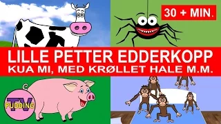 Historien om de tre små fisk - med mer | Barnesanger på norsk | 30 + min.