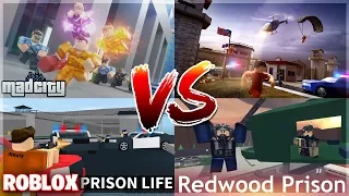 MadCity VS Jailbreak VS PrisonLife VS Redwood Prison | ROBLOX