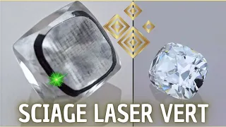 Diamant - Le Processus Complet du Sciage au LASER VERT | Green Laser Sawing