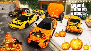 GTA 5 - Stealing HALLOWEEN CARS With Franklin | (Real Life Cars #105)