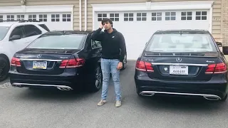 Taking delivery of a Mercedes Benz E class