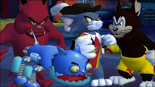 Tom and Jerry in War of the Whiskers Robot Cat Vs Tom Vs Spike Vs Butch (Master Difficulty)