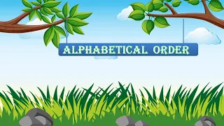 Alphabetical order based on first letter | English Grammar Class 1