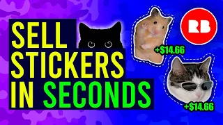 Redbubble stickers - How to make money in seconds! 🔥