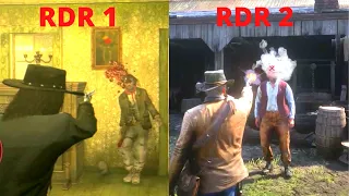 Red Dead Redemption 2 vs. Red Dead Redemption 1 - Kill Ragdoll Animation Physics Comparison | Sly