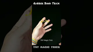 BEST Magic. Tutorial RubberBand Trick (106). #magic #rubberbandtrick #reveal #shorts