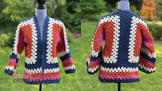 BEGINNER Crochet Hexagon Cardigan for Adults