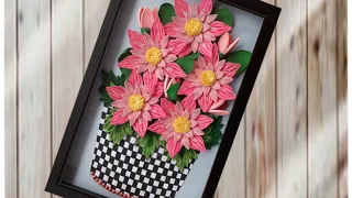 Ezy Lotus Flower Basket | Ezy Craft | Paper Quilling Lotus Flower | Diy Flower | By Ezy My Art