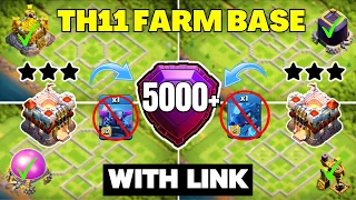 Th11 Top 20 Best Farming Bases With Links || Th11 Farming And Pushing Bases With Copy Link || 2024