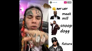 6ix9ine Exposes The Rap Game! IG Live (Meek Mill, Future,Snoop Dogg)