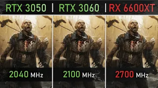 RTX 3050 vs RTX 3060 vs RX 6600XT | 1080P, 1440P & 4K Benchmarks