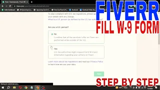 ✅  How To Fill W-9 Form On Fiverr 🔴