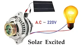 220 В от автомобильного генератора переменного тока 12 В с солнечной панелью