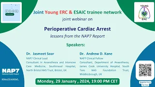 Joint webinar on 'Perioperative Cardiac Arrest' by the YERC & ESAIC trainee network. #science