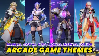 MLBB vs AOV vs HOK vs LOL WR vs MSW | 2024 Ultra HD Arcade Games Skin Battle!
