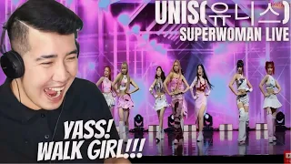 [REACTION] UNIS(유니스) |[4K] UNIS、デビュータイトル曲「SuperWoman」 LIVEステージ