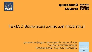 ТЕМА 7. Візуалізація даних для презентації