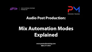 Audio Post Production: Mix Automation Explained