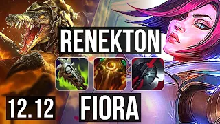 RENEKTON vs FIORA (TOP) | 500+ games, 4/3/11 | EUW Master | 12.12