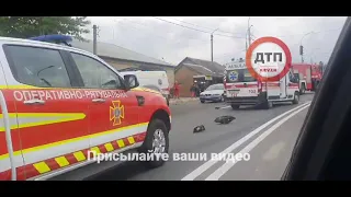 Видео с места аварии: Серьёзное лобовое #ДТП под Киевом на Новоирпенской трассе, с. #Романовка: