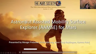 Assisted Mobility Surface Explorer - Prabakar et. al. - 2021 Mars Society Virtual Convention
