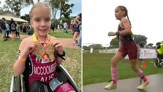 Hallee McCoombes defies doctors to become Australian champion, triathlete, spina bifida, Paralympics