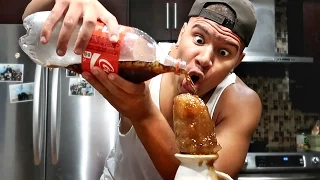 CRAZY INSTANT COCA COLA TO ICE MAGIC TRICK!!