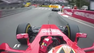 F1 Monaco Onboard Crashes