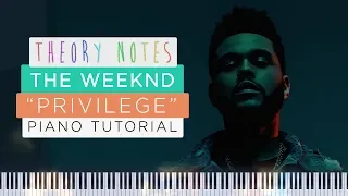 How to Play The Weeknd - Privilege | Theory Notes Piano Tutorial