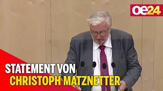 Nationalrat-Sondersitzung: Statement von Christoph Matznetter