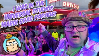 I Was In the Universal Studios Mardi Gras Parade!  Full Universal Mardi Gras Expereince - Orlando