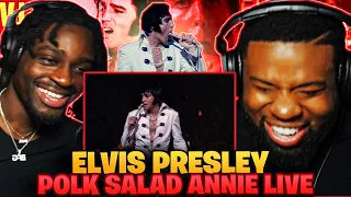 FIRST TIME reacting to Elvis Presley - Polk Salad Annie Live | BabantheKidd (Official HD Video)