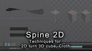 Spine 2D Tutorial 11 2D turn 3D cube, Cloth