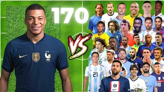 MBAPPE 🆚 170 PLAYER / Pele - Ronaldo - Neymar - Maradona - Messi