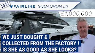 New £1m 2022 Fairline Squadron 50 - has just arrived for sale - lets show you her in 60 seconds !