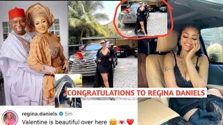 REGINA DANIELS SHOWS OFF HER NEW BULL£ŤPROOF SUV FROM NED NWOKO AS VALENTINE GIFT TO PEPPER LAILA