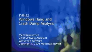 Windows Hang and Crash Dump Analysis