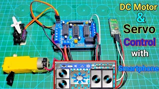 How to Control DC Motor and Servo Motor with Smartphone using HC-05 module