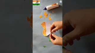 Indian Flag Paper Craft idea🇮🇳/Easy & Beautiful Paper Craft idea/#shorts #youtubeshorts #indianflag