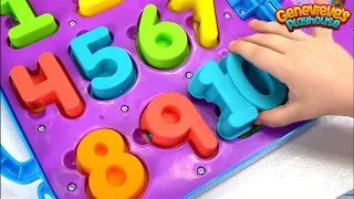 Genevieve Teaches Kids Numbers and Letters with Toy Puzzles!